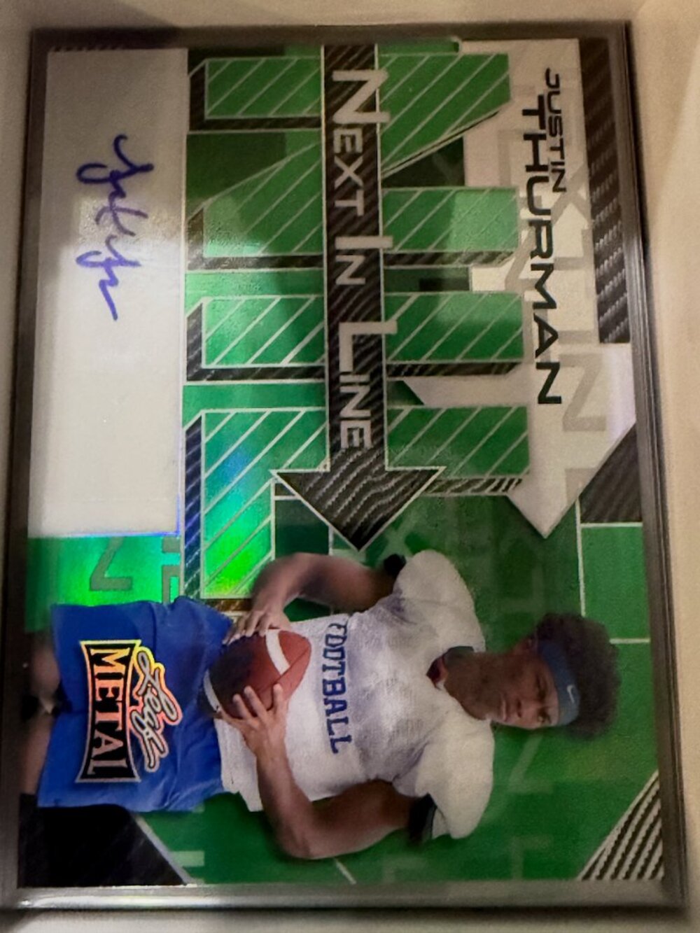 2025 Leaf Metal Next in Line Green Prismatic 3/8 Justin Thurman #NL-JT3 Auto